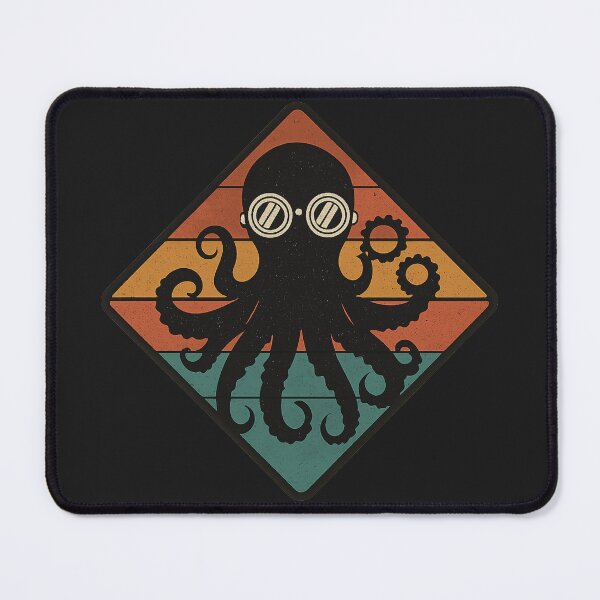 Item preview, Tentacles & Gears – Retro Mech-Octo Emblem designed and sold by ForestPainter.