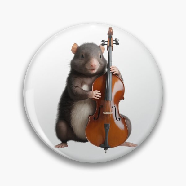 Item preview, Adorable Mole Playing the Contrabass – Cartoon Style designed and sold by AleksKos.