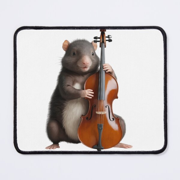 Item preview, Adorable Mole Playing the Contrabass – Cartoon Style designed and sold by AleksKos.