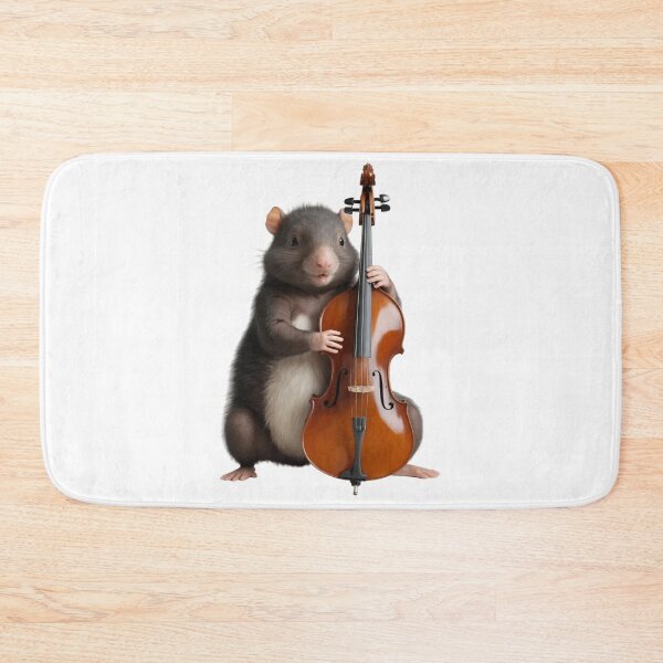 Item preview, Adorable Mole Playing the Contrabass – Cartoon Style designed and sold by AleksKos.