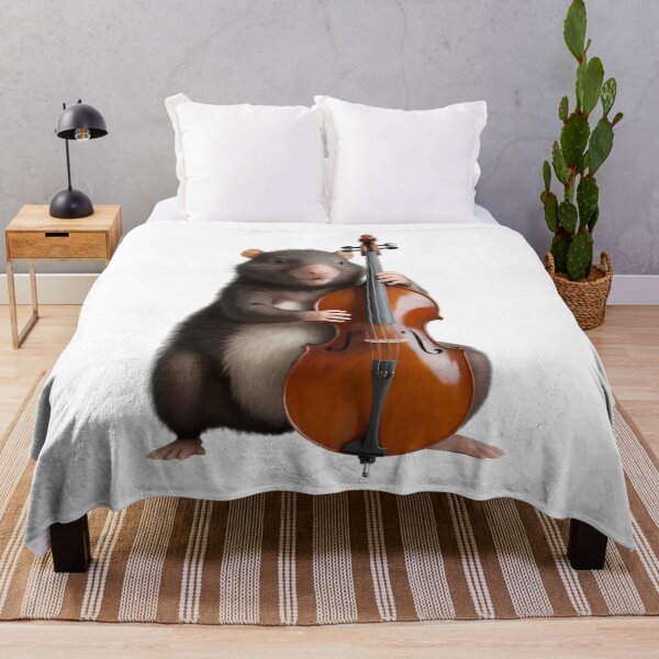 Item preview, Adorable Mole Playing the Contrabass – Cartoon Style designed and sold by AleksKos.