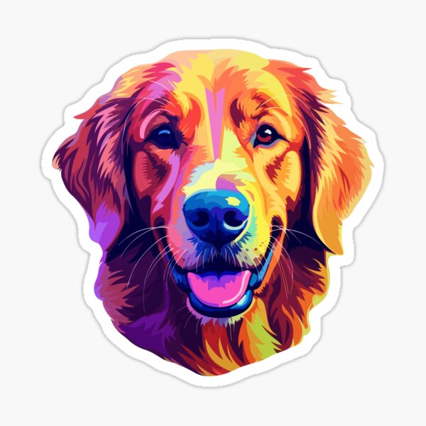 Artikel-Vorschau von Lebendige Golden Retriever Pop Art, designt und verkauft von Kreativs.