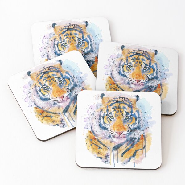 Item preview, Tiger Watercolor Portrait designed and sold by caracatita75.