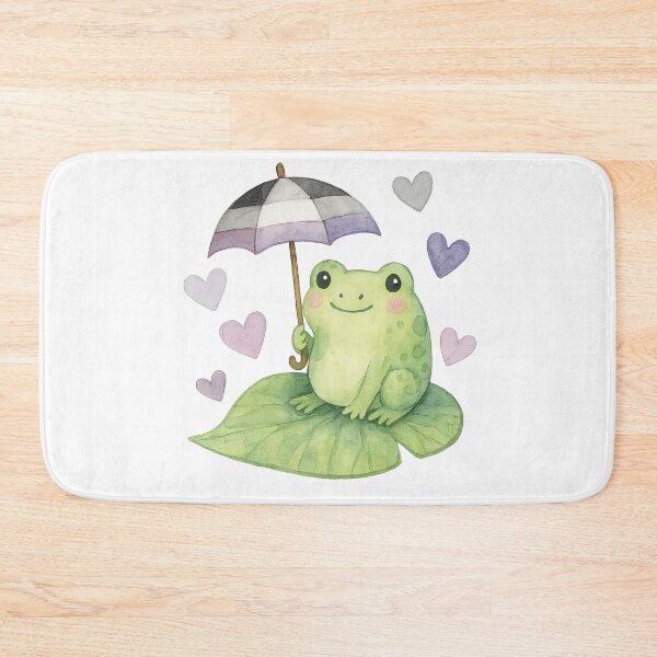 Item preview, Ace Frog with Umbrella – Asexual Pride Watercolor Design designed and sold by VikArt7.