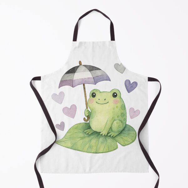 Item preview, Ace Frog with Umbrella – Asexual Pride Watercolor Design designed and sold by VikArt7.