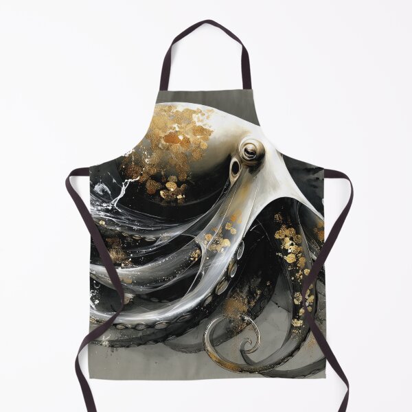Item preview, Ink and Gold Tide: An Octopus's Dance designed and sold by bloorose.