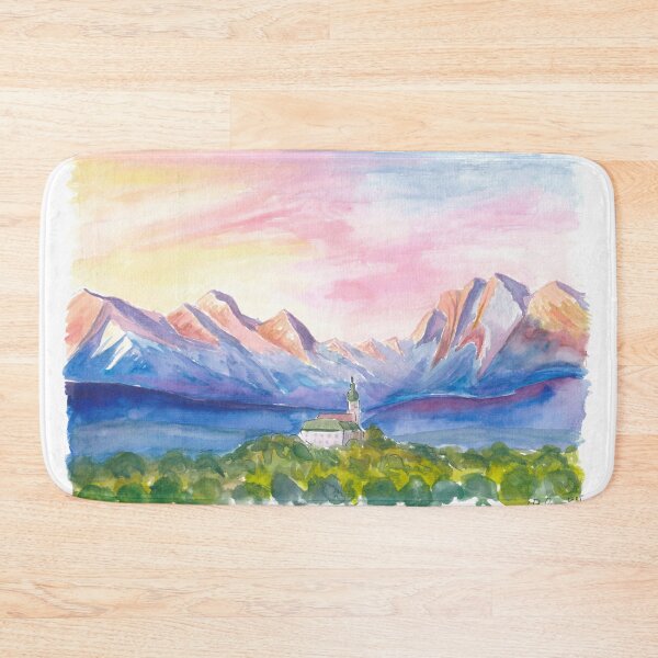 Item preview, Andechs Monastery View with Majestic Bavarian Alps designed and sold by artshop77.