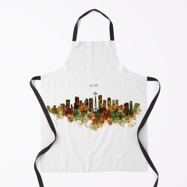 Item preview, Seattle Skyline – Moody Watercolor Vibes designed and sold by caracatita75.