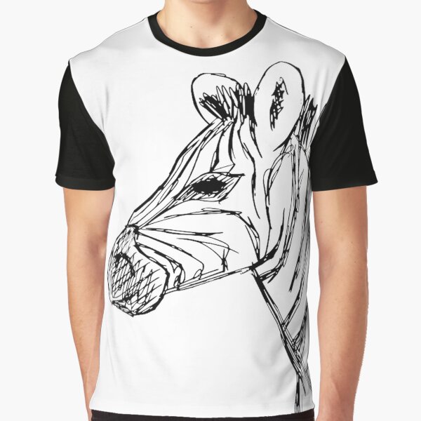 Zebra Sketch Graphic T-Shirt