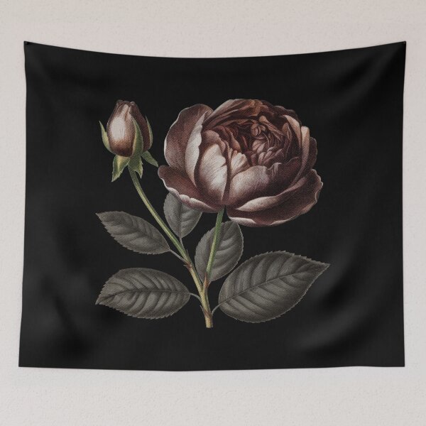 Item preview, Dark academia rose - bordeaux antique botanical flowers  designed and sold by Fantasy Cache.