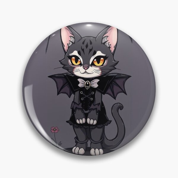 Item preview, Gothic Chibi Cat – Cute with a Curse designed and sold by TheVZGrimoire.