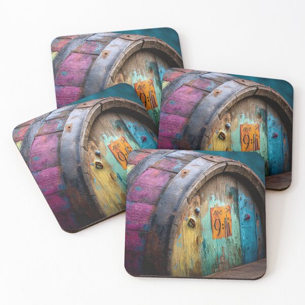 Item preview, Whiskey Barrel Reimagined - Rustic Charm Meets Bold Color Abstract AI Generated Art designed and sold by OlfactoART Studio.