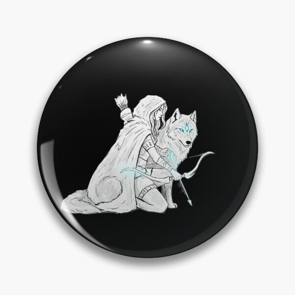 Item preview, Moonlit Huntress and Spirit Wolf designed and sold by PixCthulhu.