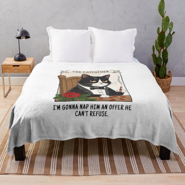 Item preview, The Catfather Godfather Parody Tuxedo Cat Funny Mafia Design designed and sold by Fashvora.