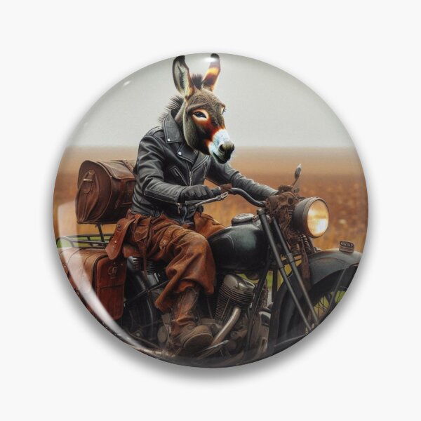 Item preview, donkey and classic motorcycle designed and sold by Dogandesighn.