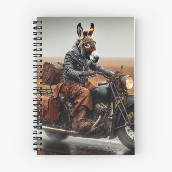 Item preview, donkey and classic motorcycle designed and sold by Dogandesighn.