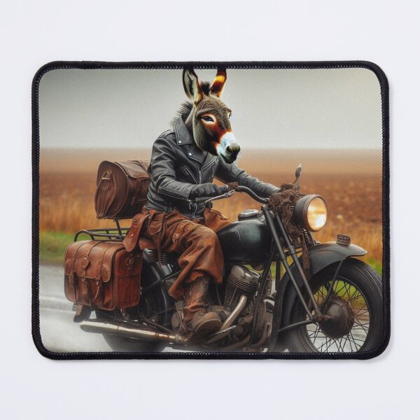 Item preview, donkey and classic motorcycle designed and sold by Dogandesighn.