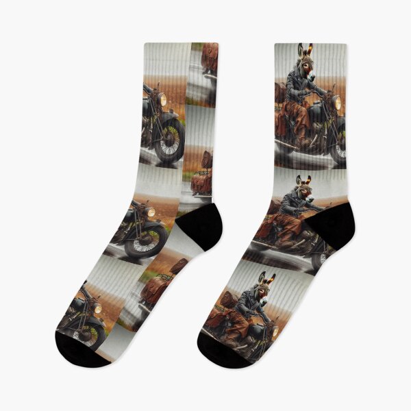 Item preview, donkey and classic motorcycle designed and sold by Dogandesighn.