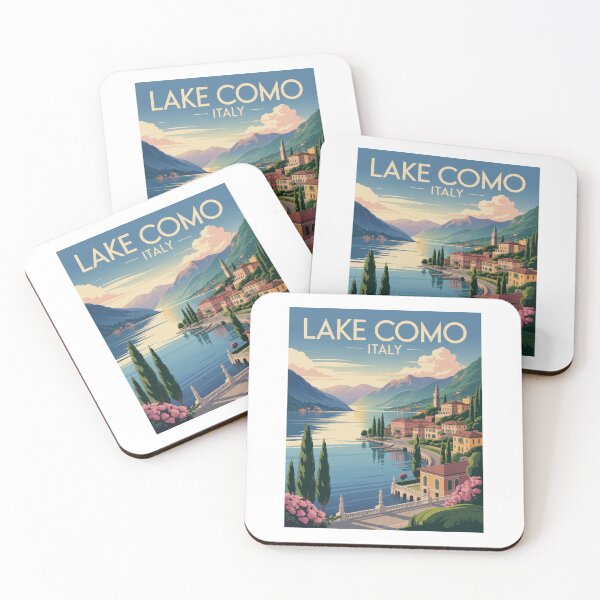Item preview, Travel poster Lake Como Italy Vintage Poster – Romantic travel motif in retro style designed and sold by pod24.