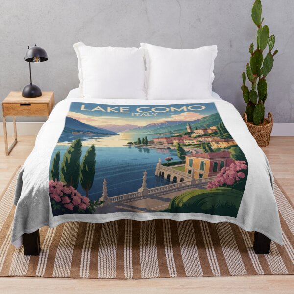 Item preview, Travel poster Lake Como Italy Vintage Poster – Romantic travel motif in retro style designed and sold by pod24.
