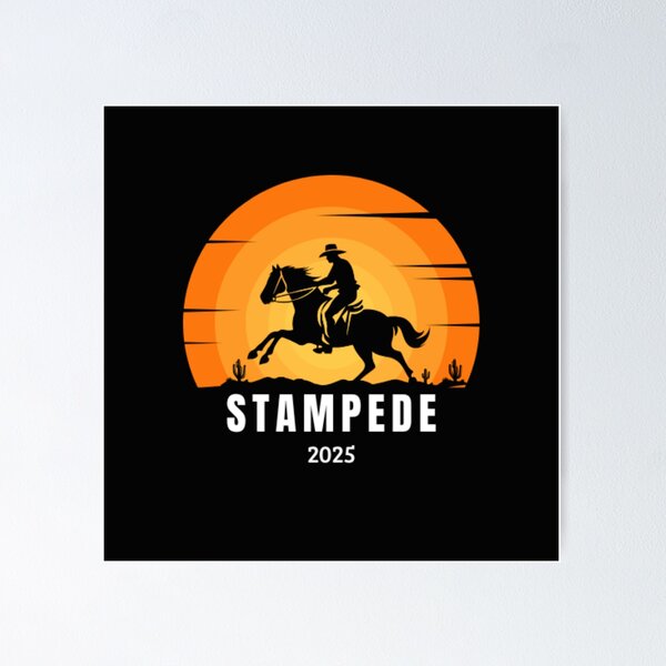 Item preview, Stampede 2025 T Shirt - Calgary Stampede T Shirt - Rodeo Design - Sunset Design  designed and sold by PowerKanjiFit.