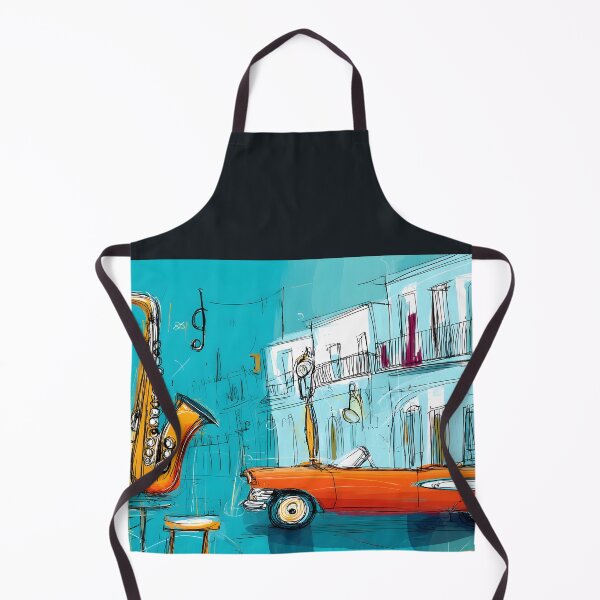 Item preview, Drive into Havana's Jazz Vibe - Oldtimer Classic Car and Saxophone Create Musical Motion designed and sold by OlfactoART Studio.