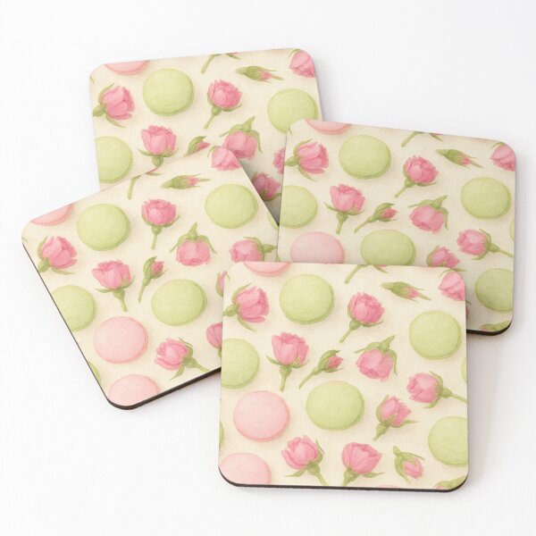 Item preview, Watercolor Macarons and Roses Seamless Pattern designed and sold by Pacika.