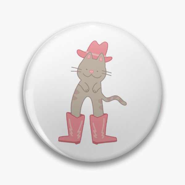 Item preview, cute pink cowgirl cat designed and sold by galaxiiez.