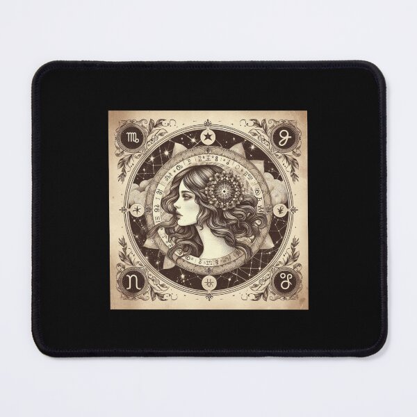 Item preview, Virgo Vintage – Retro Zodiac Art designed and sold by EuropeanPrints.