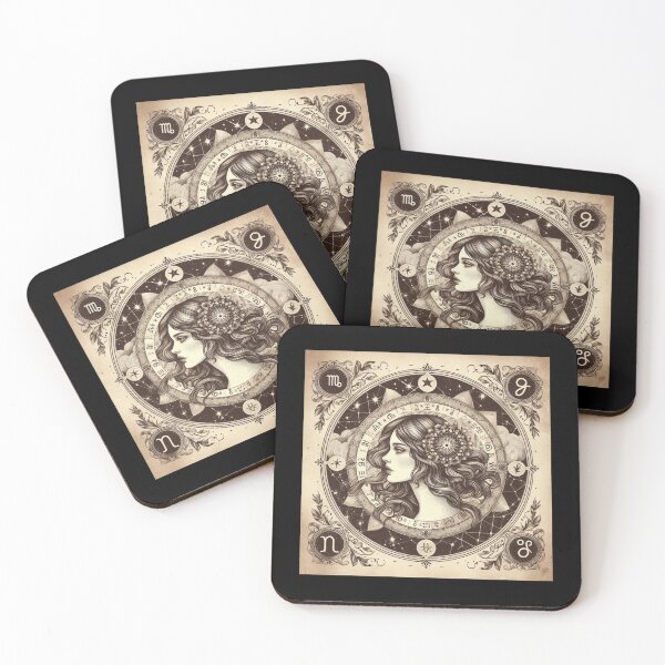 Item preview, Virgo Vintage – Retro Zodiac Art designed and sold by EuropeanPrints.