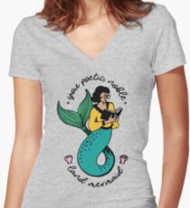 Oh Ann, you poetic, noble land mermaid Women's Fitted V-Neck T-Shirt