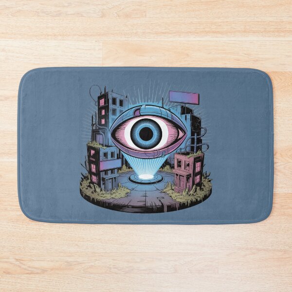 Item preview, Cyber Eye Over Ruined City Post Disaster World designed and sold by SurrealArtSzysz.