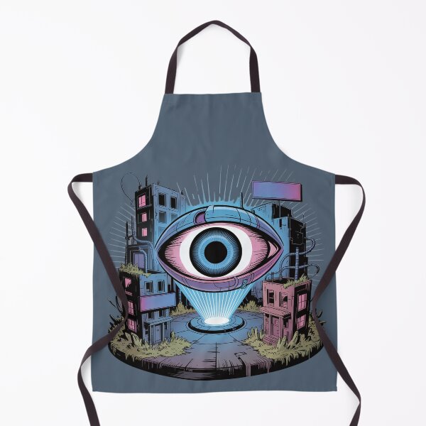 Item preview, Cyber Eye Over Ruined City Post Disaster World designed and sold by SurrealArtSzysz.