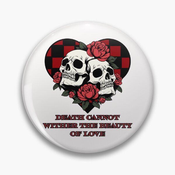 Item preview, Death Cannot Wither the Beauty of Love - Checkered Heart designed and sold by BeWilDesigns.