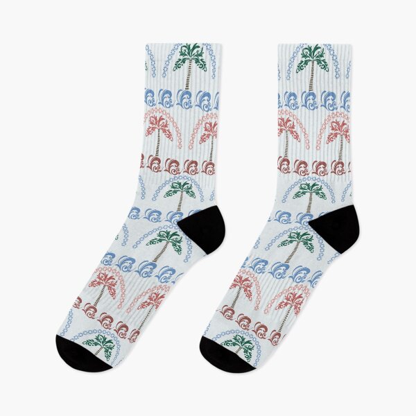 Item preview, Patrón sin costuras de palmeras florales coloridas. Verano abstracto. Primavera. Ilustración moderna de ondas tropicales con damasco. Palmera de verano. Selva tropical. Diseño textil bohemio sin costuras. designed and sold by Kreatienizta.