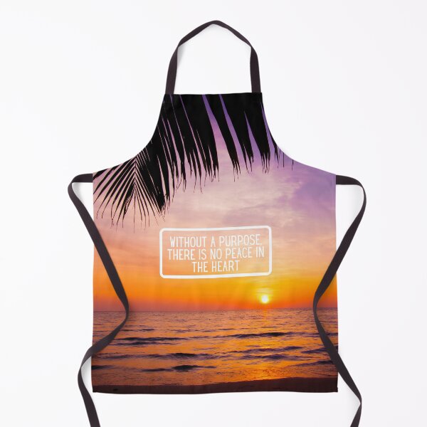 Item preview, Inspirational Beach Quote Design – Without a Purpose There Is No Peace in the Heart – AI Photo Art for Mindful Living designed and sold by knalpot-design.