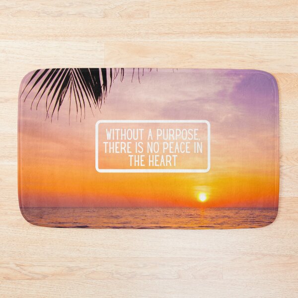 Item preview, Inspirational Beach Quote Design – Without a Purpose There Is No Peace in the Heart – AI Photo Art for Mindful Living designed and sold by knalpot-design.