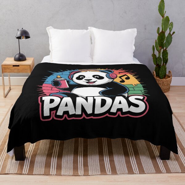 Item preview, Panda With Headphones and Spray Can – Bold Character Design designed and sold by Fragy72.