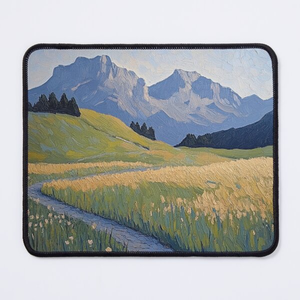 Item preview, Mountain | Post-impressionist painting style designed and sold by ComicsFactory.