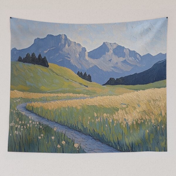 Item preview, Mountain | Post-impressionist painting style designed and sold by ComicsFactory.