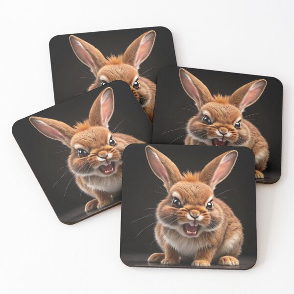 Item preview, Brown Angry Bunny Bun designed and sold by Roma King.