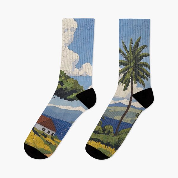 Item preview, Mozambique landscape | Post-impressionist painting style designed and sold by ComicsFactory.