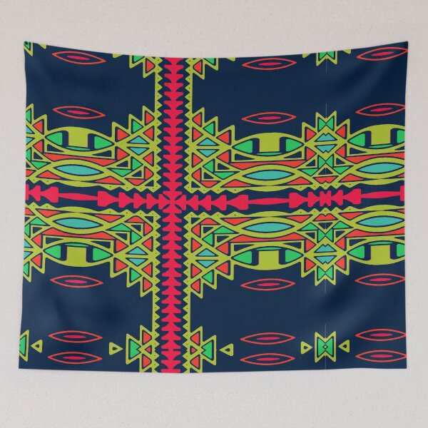 Item preview, Distorted shapes on a blue background designed and sold by lalylaura.