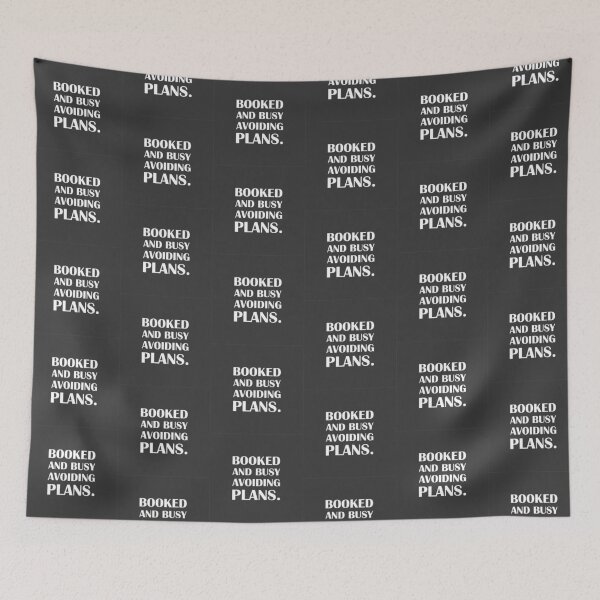 Item preview, Booked and Busy Avoiding Plans. / Introvert Joke Funny T-Shirt Label designed and sold by introvertvibes.