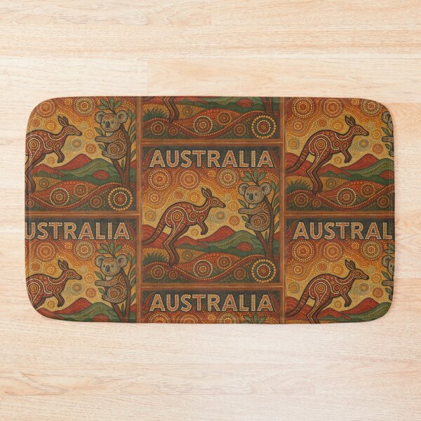 Item preview, Australia - Vibrant Aboriginal Dot Art Featuring Kangaroo & Koala designed and sold by Psycho-Crazy.