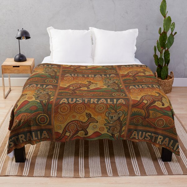 Item preview, Australia - Vibrant Aboriginal Dot Art Featuring Kangaroo & Koala designed and sold by Psycho-Crazy.