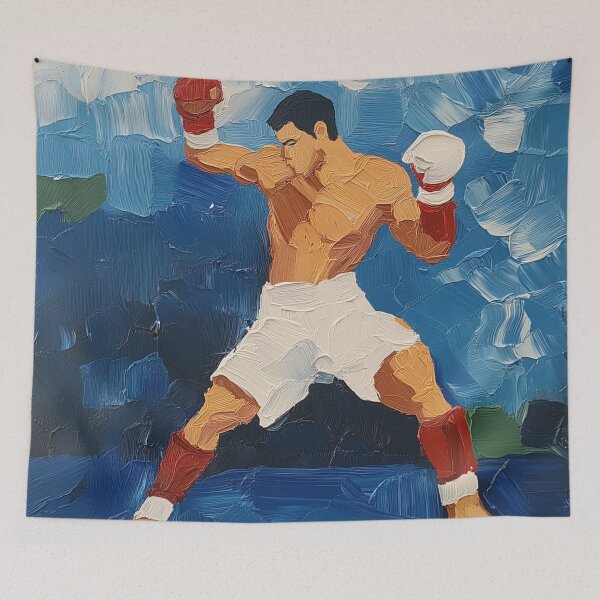 Item preview, Muay Thai fighter | Post-impressionist painting style designed and sold by ComicsFactory.