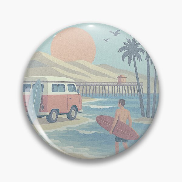 Item preview, PISMO BEACH (Retro) designed and sold by RetroCoastalArt.