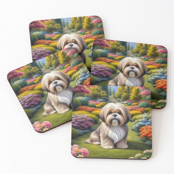 Item preview, Cleo Lhasa Apso Dog Portrait Painting designed and sold by Heart and Soul Studio.