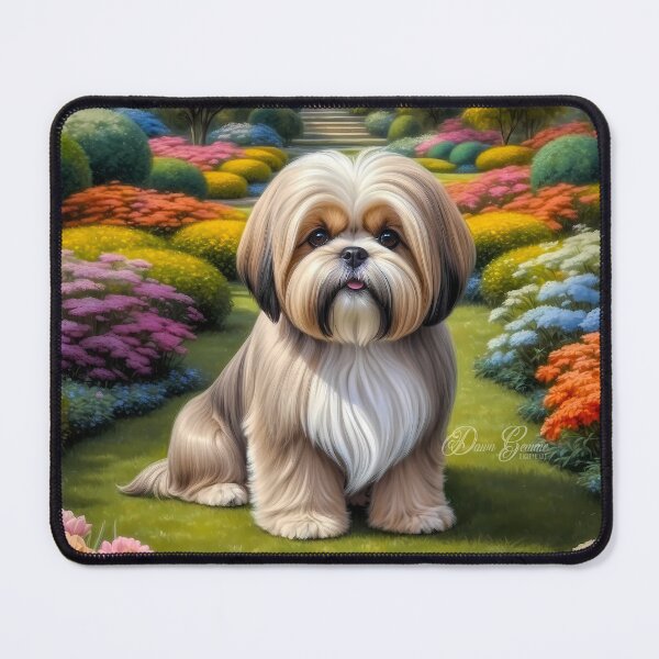 Item preview, Cleo Lhasa Apso Dog Portrait Painting designed and sold by Heart and Soul Studio.